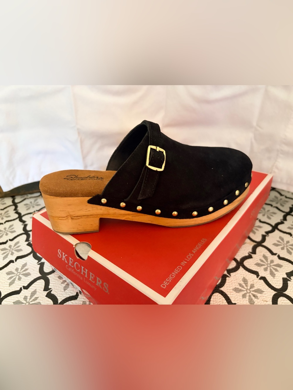 Skechers California luxury genuine leather clogs